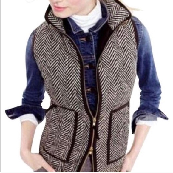 J. Crew Jackets & Blazers - J.Crew Herringbone Quilted Puffer Vest